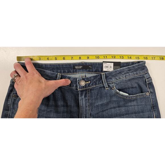 NWT Simply vera wang size 12 ankle cropped jeans stretch career casual NEW - Picture 8 of 9